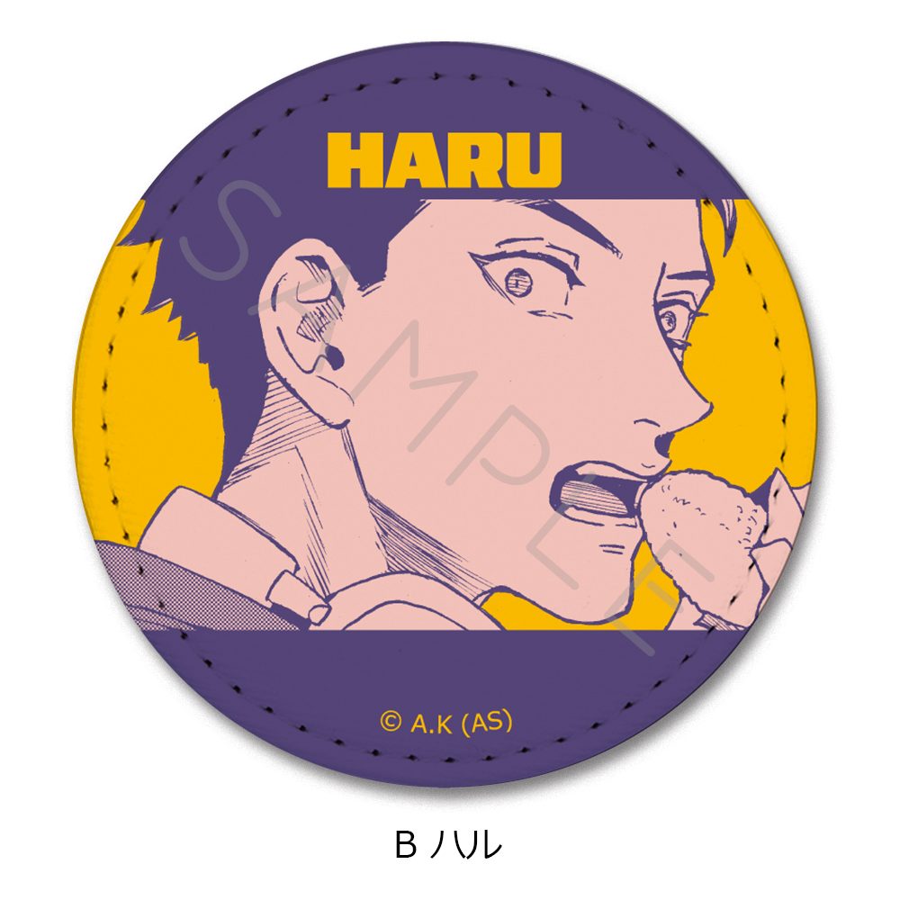 冥王の柘榴 レザーバッジ(丸形) B ハル ("Fruit of the Underworld" Leather Badge (Round) B Haru)