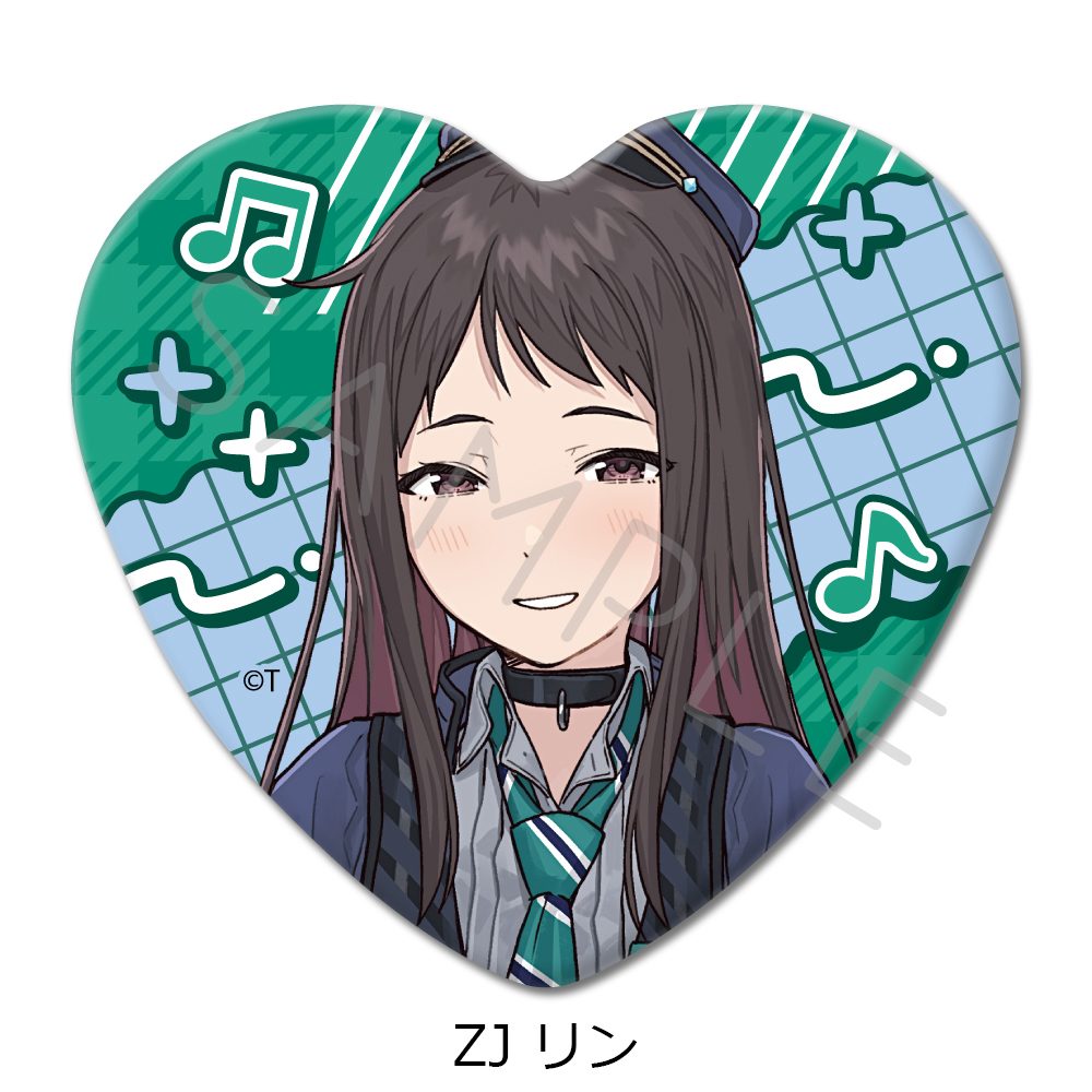 ガールズバンドクライ 第5弾 ハート型缶バッジ ZJ リン ("Girls Band Cry" Vol. 5 Heart Can Badge ZJ Rin)