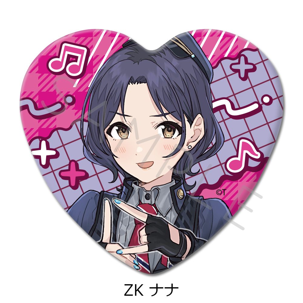 ガールズバンドクライ 第5弾 ハート型缶バッジ ZK ナナ ("Girls Band Cry" Vol. 5 Heart Can Badge ZK Nana)