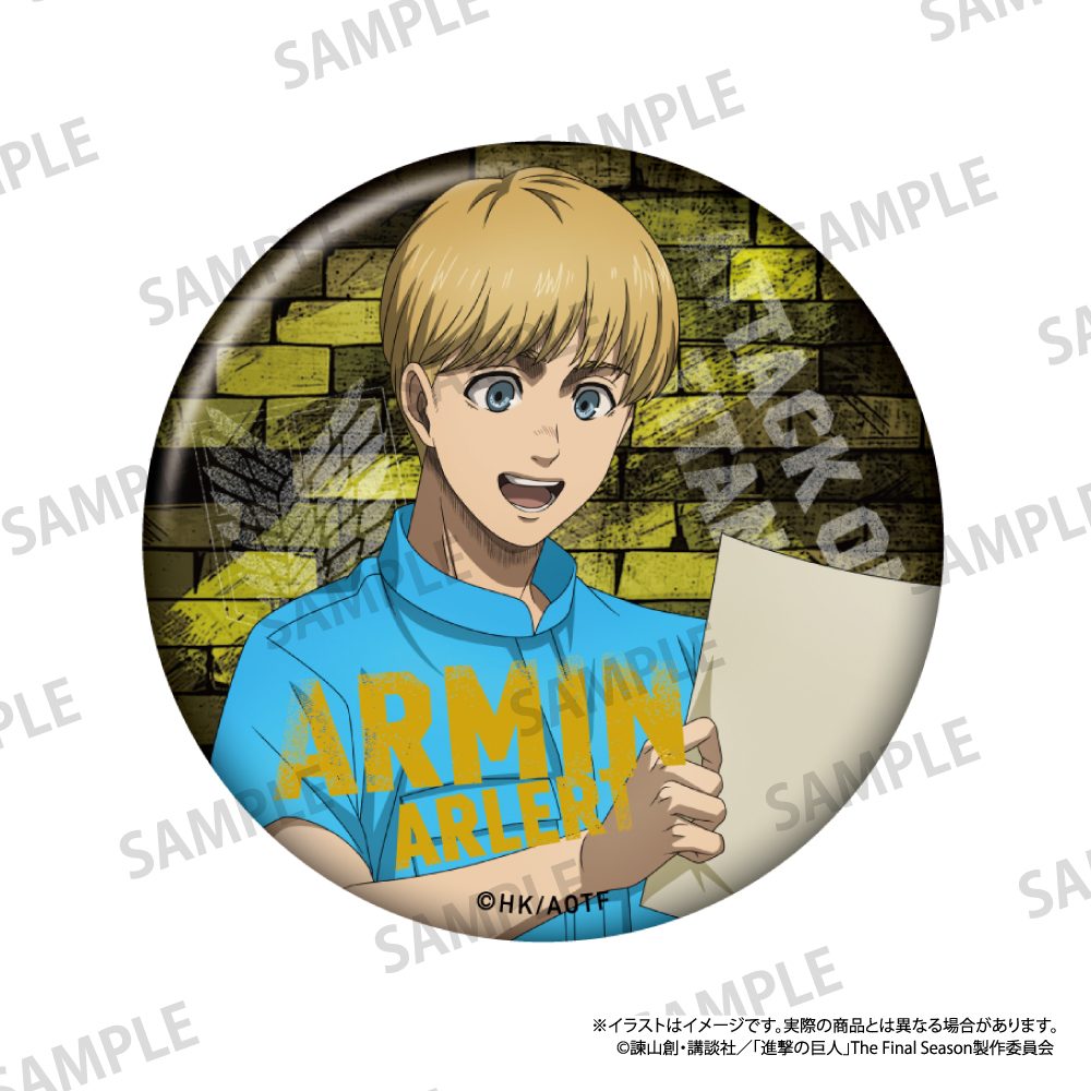 進撃の巨人 丸缶バッジ アルミン・アルレルト(DIY) ("Attack on Titan" Round Can Badge Armin Arlert (DIY))