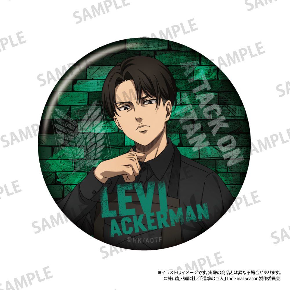 進撃の巨人 丸缶バッジ リヴァイ・アッカーマン(DIY) ("Attack on Titan" Round Can Badge Levi Ackerman (DIY))