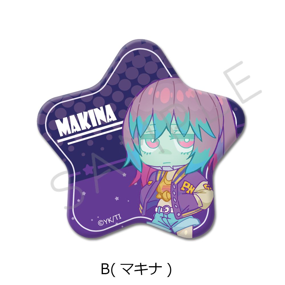 銀河特急 ミルキー☆サブウェイ 星型缶バッジ B マキナ ("MILKY SUBWAY THE GALACTIC LIMITED EXPRESS" Star Can Badge B Makina)