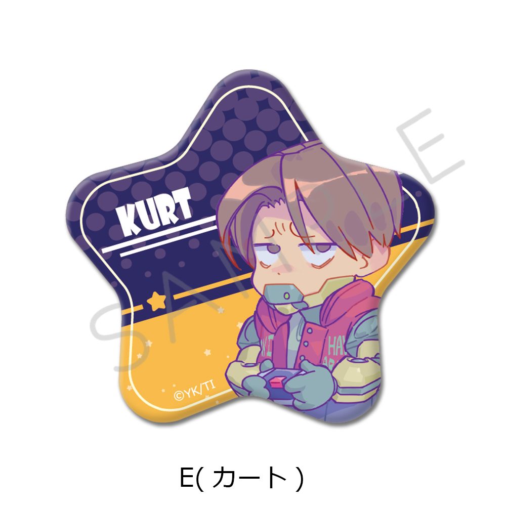 銀河特急 ミルキー☆サブウェイ 星型缶バッジ E カート ("MILKY SUBWAY THE GALACTIC LIMITED EXPRESS" Star Can Badge E Kurt)