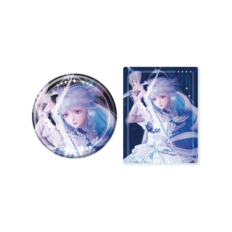 缶バッジ&アクリルカードセット シャイニングニキ×米山舞 03 虹夢スペクトル(公式イラスト) (Can Badge & Acrylic Card Set "Shining Nikki" x Mai Yoneyama 03 Stone of a Neon Dream (Official Illustration))