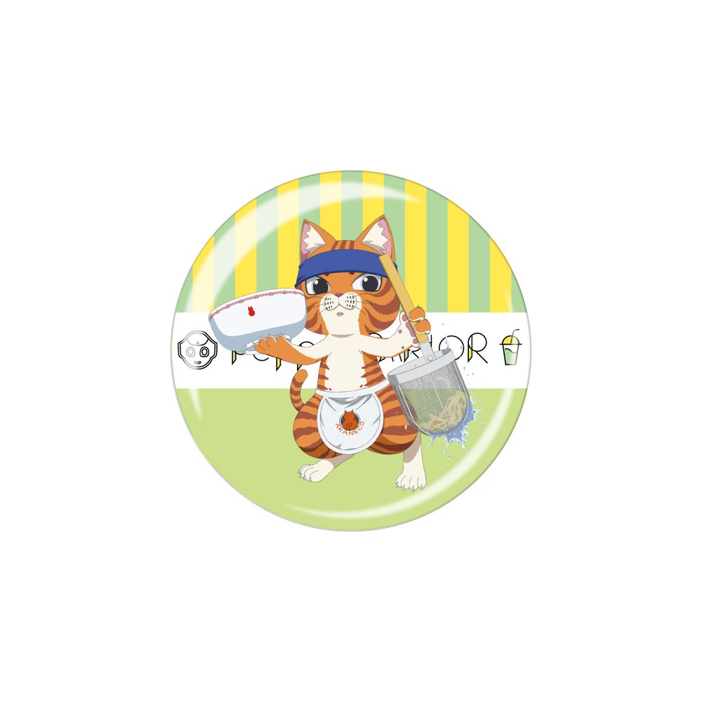 ラーメン赤猫×Pepper PARLORコラボ 缶バッジ 文蔵 ("Ramen Akaneko" x Pepper PARLOR Collaboration Can Badge Bunzo)