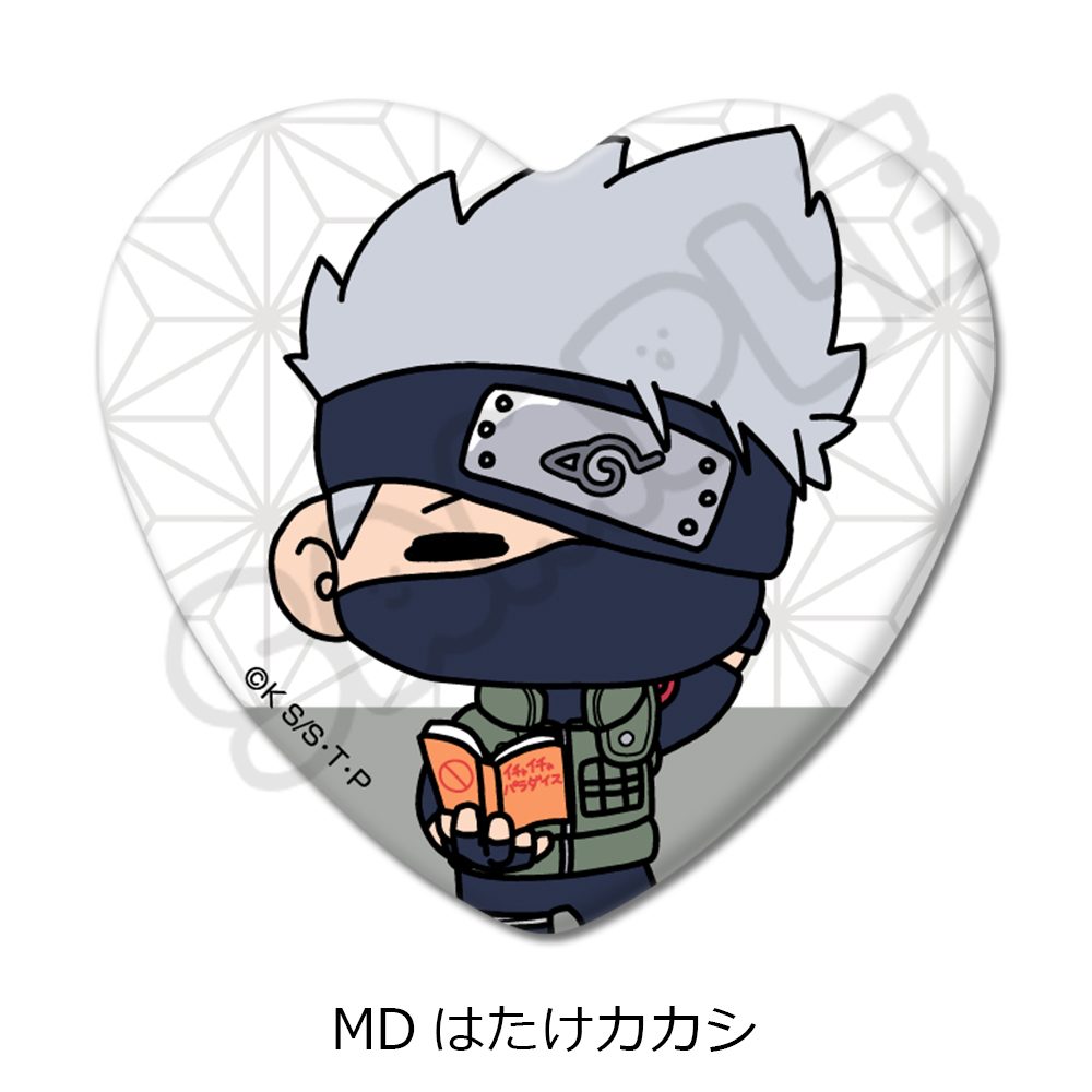 NARUTO-ナルト- ハート型缶バッジ MD はたけカカシ ("NARUTO" Heart Can Badge MD Hatake Kakashi)