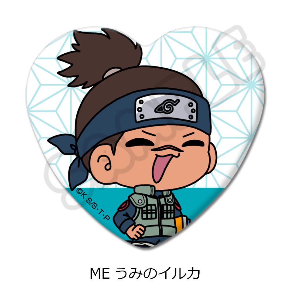 NARUTO-ナルト- ハート型缶バッジ ME うみのイルカ ("NARUTO" Heart Can Badge ME Umino Iruka)