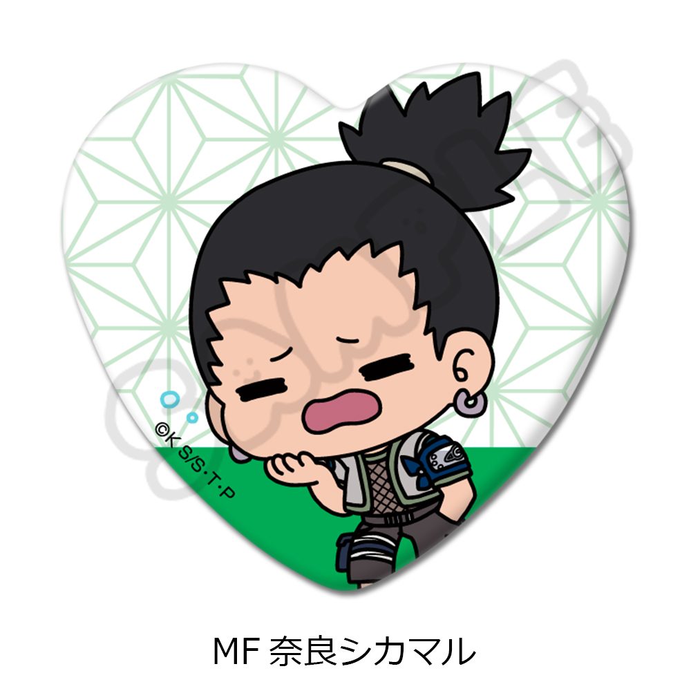 NARUTO-ナルト- ハート型缶バッジ MF 奈良シカマル ("NARUTO" Heart Can Badge MF Nara Shikamaru)