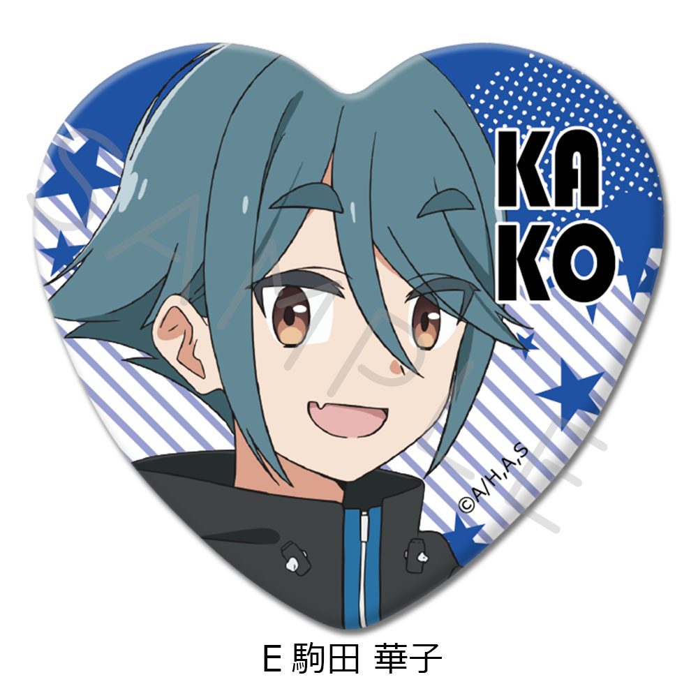 mono ハート型缶バッジ E 駒田華子 ("mono" Heart Can Badge E Komada Kako)
