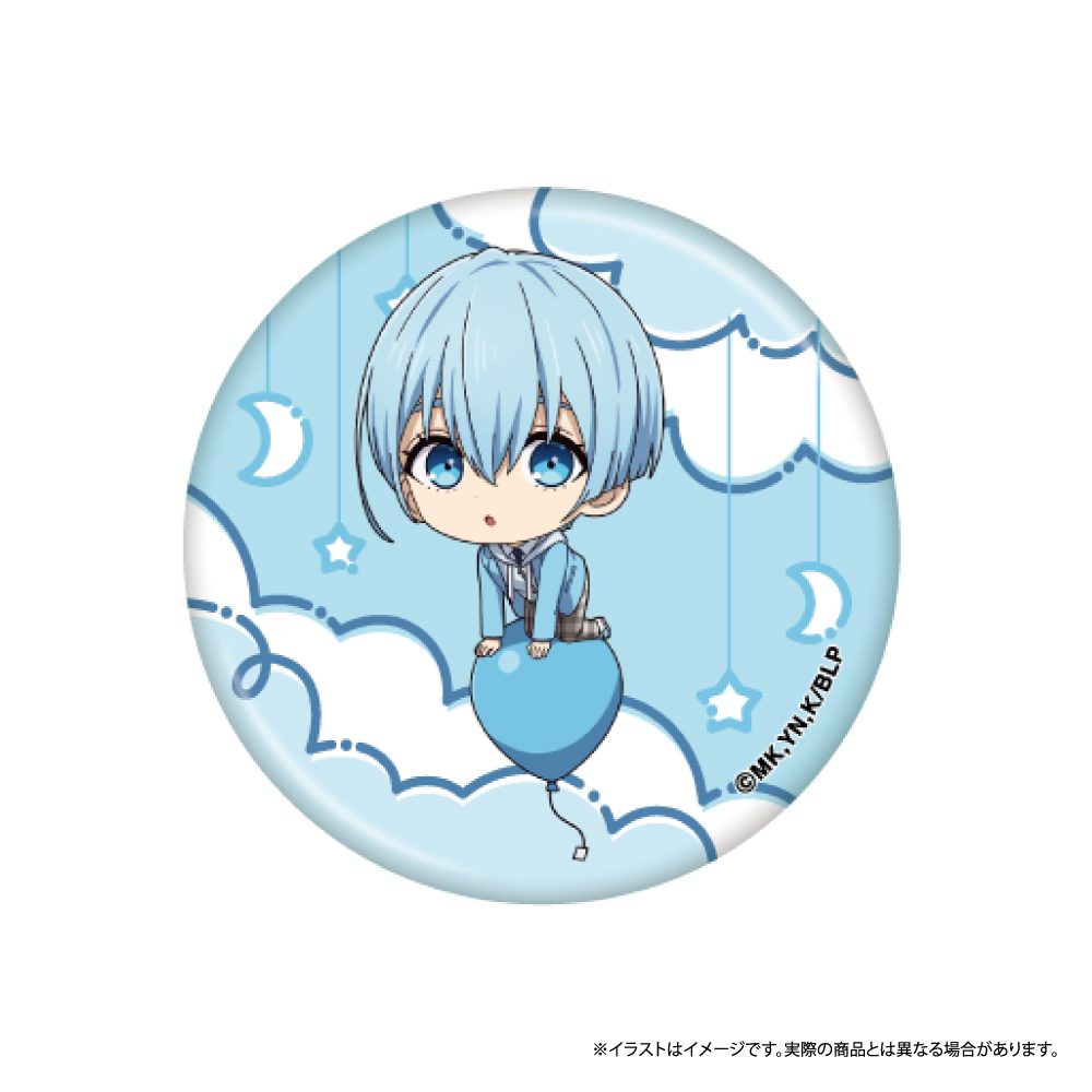 ブルーロック 丸缶バッジ 氷織羊(ミニキャラ)(風船) ("Blue Lock" Round Can Badge Hiori Yo (Mini Character) (Balloon))