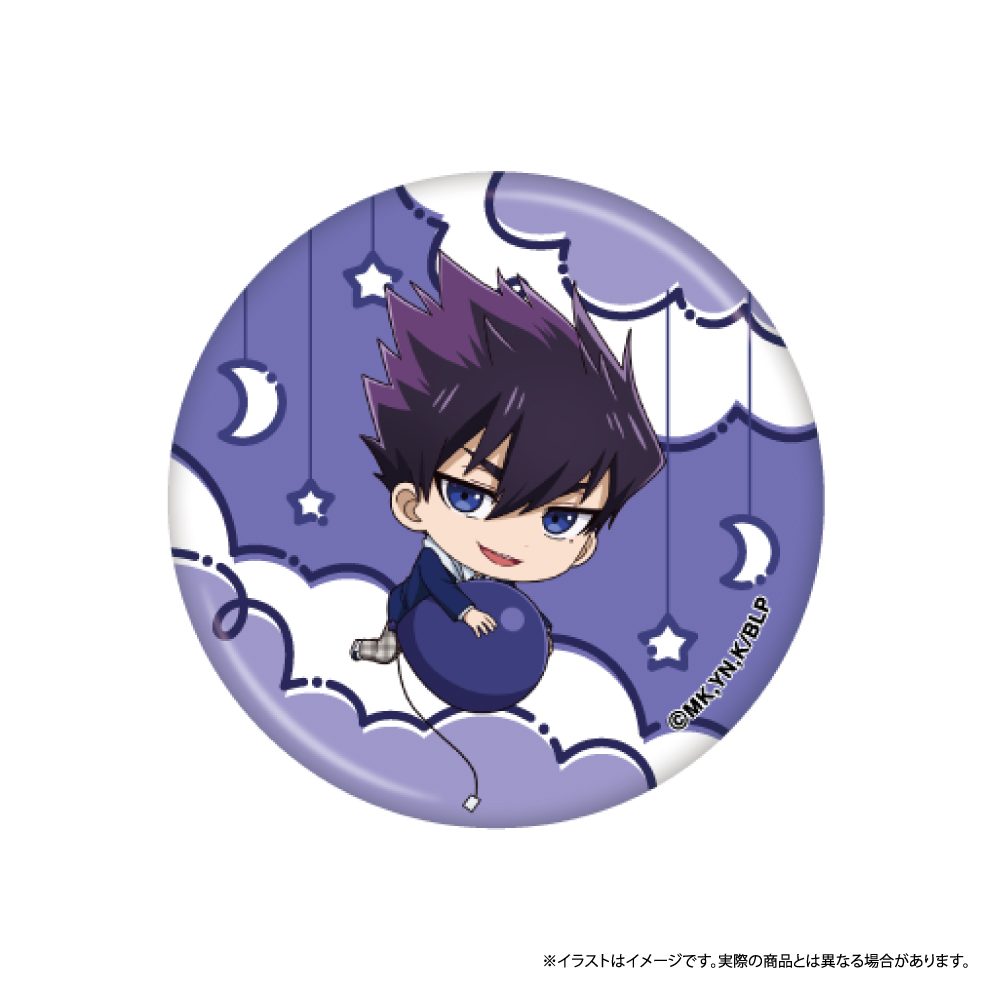 ブルーロック 丸缶バッジ 烏旅人(ミニキャラ)(風船) ("Blue Lock" Round Can Badge Karasu Tabito (Mini Character) (Balloon))