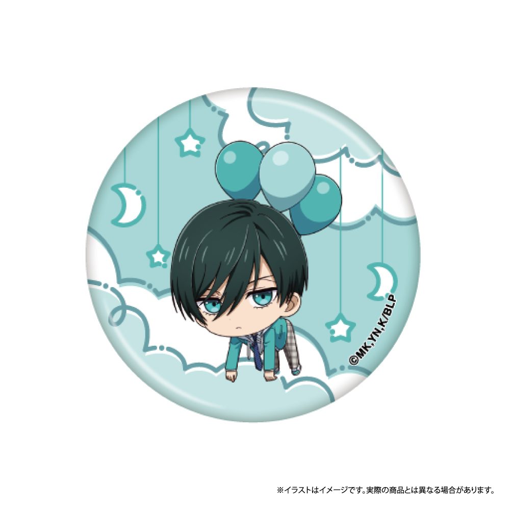 ブルーロック 丸缶バッジ 糸師凛(ミニキャラ)(風船) ("Blue Lock" Round Can Badge Itoshi Rin (Mini Character) (Balloon))