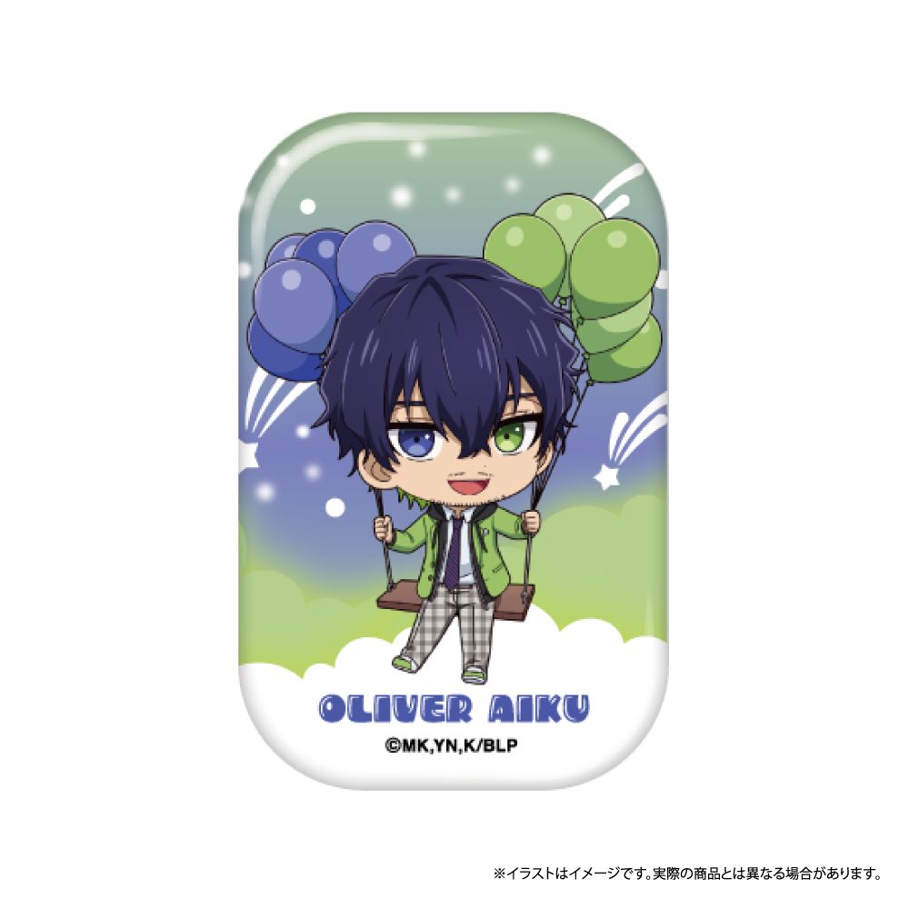 ブルーロック 長方形缶バッジ オリヴァ・愛空(ミニキャラ)(風船) ("Blue Lock" Rectangle Can Badge Oliver Aiku (Mini Character) (Balloon))