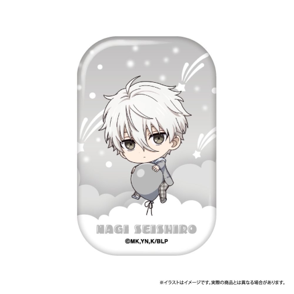 ブルーロック 長方形缶バッジ 凪誠士郎(ミニキャラ)(風船) ("Blue Lock" Rectangle Can Badge Nagi Seishiro (Mini Character) (Balloon))
