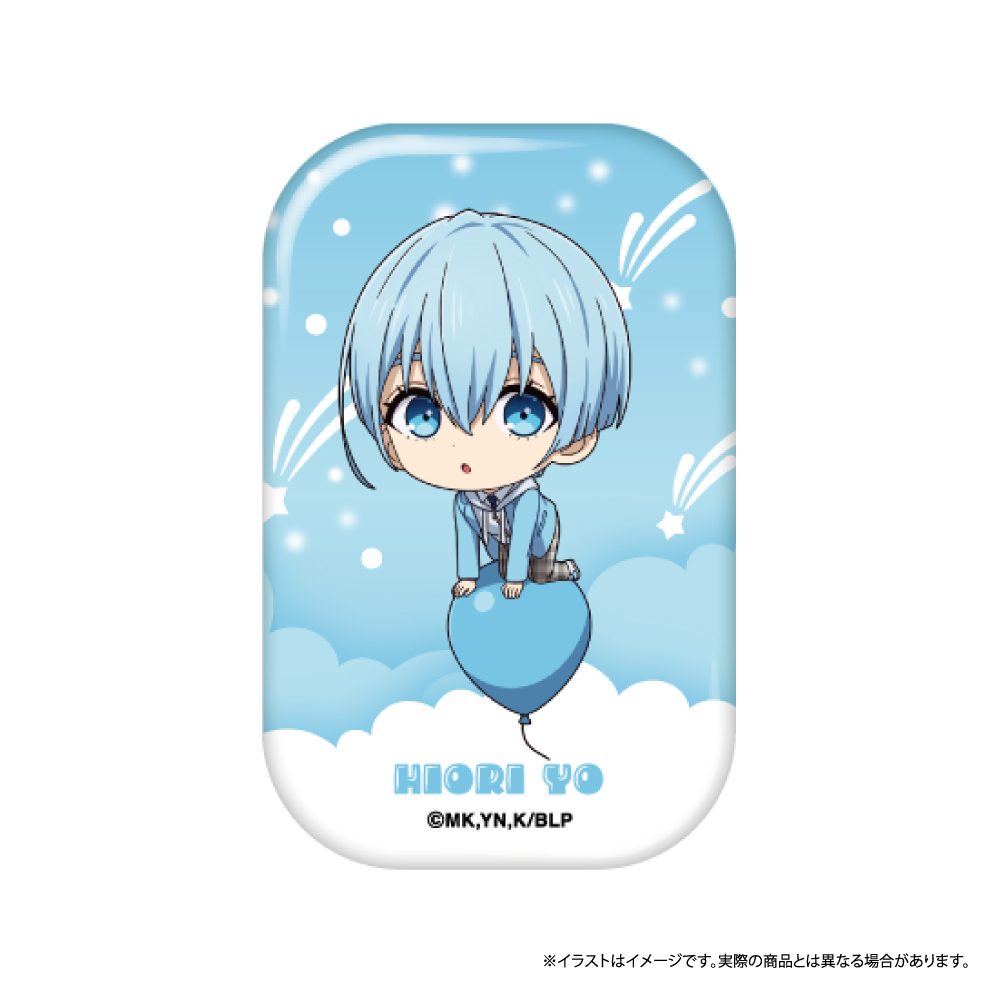 ブルーロック 長方形缶バッジ 氷織羊(ミニキャラ)(風船) ("Blue Lock" Rectangle Can Badge Hiori Yo (Mini Character) (Balloon))