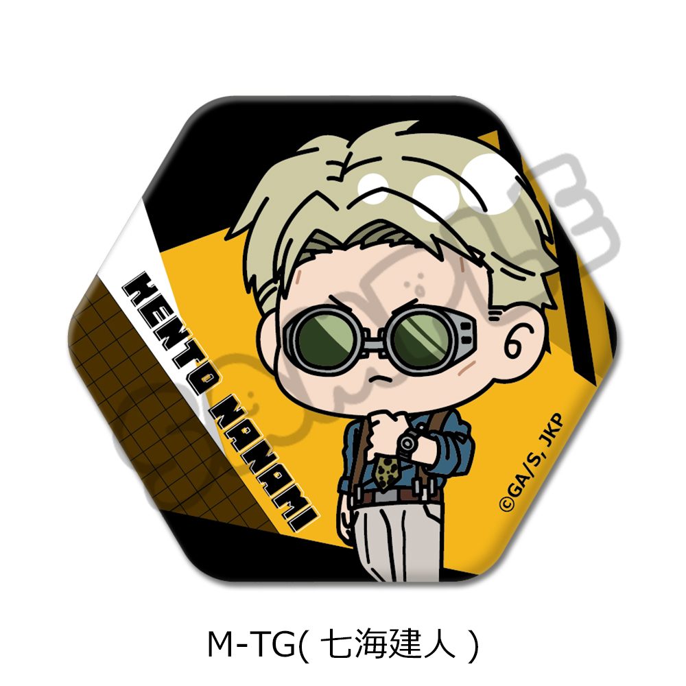 呪術廻戦 2期 第6弾 六角形缶バッジ M-TG 七海建人 ("Jujutsu Kaisen" Season 2 Vol. 6 Hexagonal Can Badge M-TG Nanami Kento)