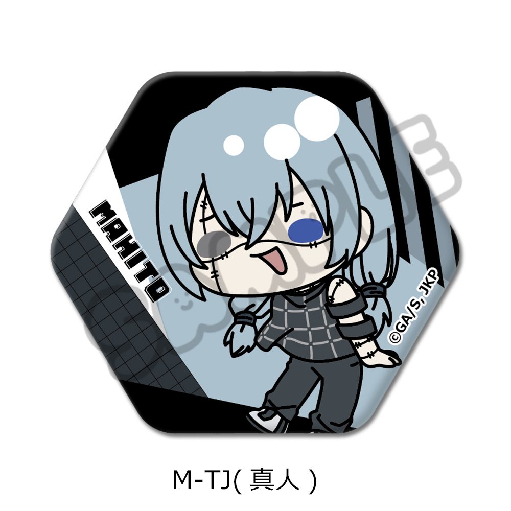 呪術廻戦 2期 第6弾 六角形缶バッジ M-TJ 真人 ("Jujutsu Kaisen" Season 2 Vol. 6 Hexagonal Can Badge M-TJ Mahito)