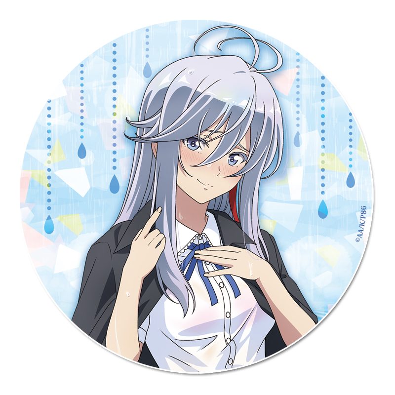 86-エイティシックス- 描き下ろしホログラム缶バッジ レーナ 雨宿り ("86 -Eighty Six-" Original Illustration Hologram Can Badge Lena Rain Shelter)