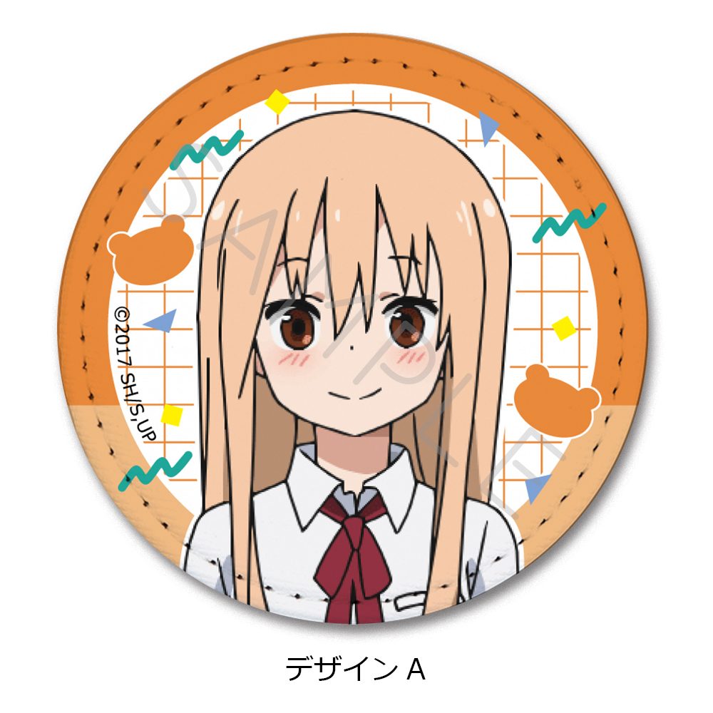 干物妹!うまるちゃんR レザーバッジ(丸形) デザインA ("Himouto! Umaru-chan R" Leather Badge (Round) Design A)