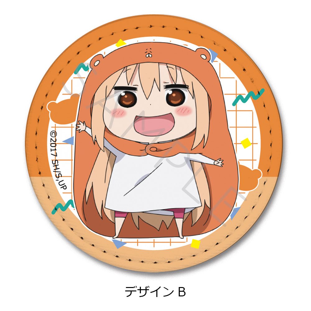 干物妹!うまるちゃんR レザーバッジ(丸形) デザインB ("Himouto! Umaru-chan R" Leather Badge (Round) Design B)