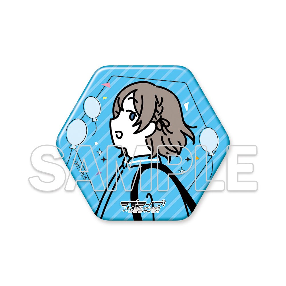 ラブライブ!シリーズ お散歩は季節をまとって。 六角形缶バッジ 渡辺曜 ("Love Live!" Series Osanpo wa Kisetsu wo Matotte. Hexagonal Can Badge Watanabe You)