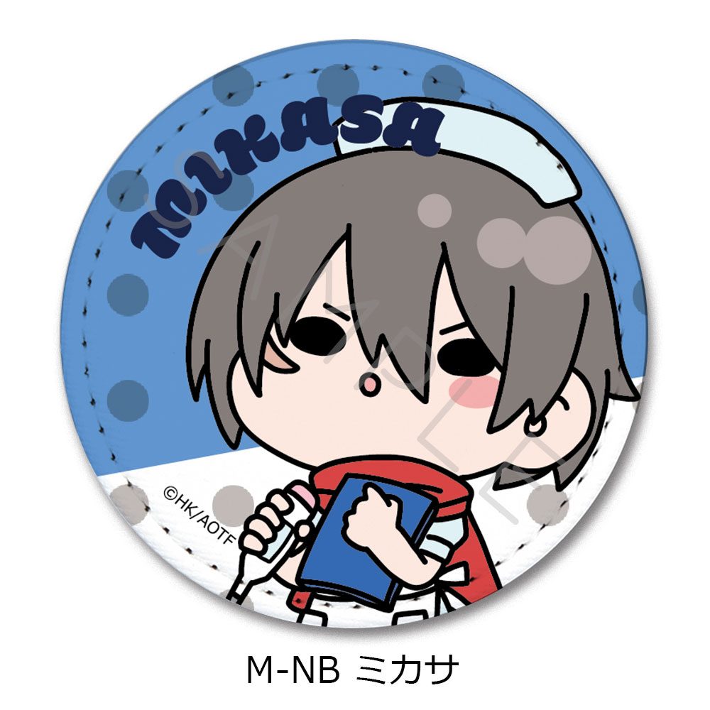 進撃の巨人 The Final Season 第15弾 レザーバッジ(丸形) M-NB ミカサ ("Attack on Titan The Final Season" Vol. 15 Leather Badge (Round) M-NB Mikasa)