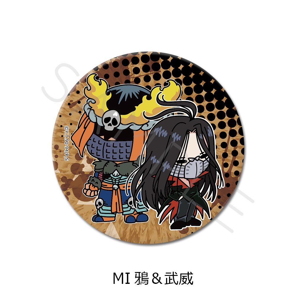 幽☆遊☆白書 3way缶バッジ MI 鴉&武威 ("YuYu Hakusho" 3 Way Can Badge MI Karasu & Bui)