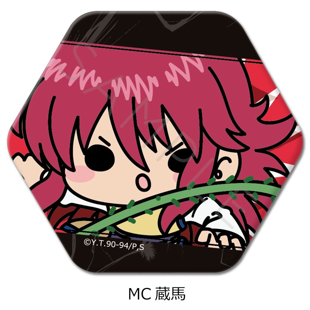 幽☆遊☆白書 六角形缶バッジ MC 蔵馬 ("YuYu Hakusho" Hexagonal Can Badge MC Kurama)