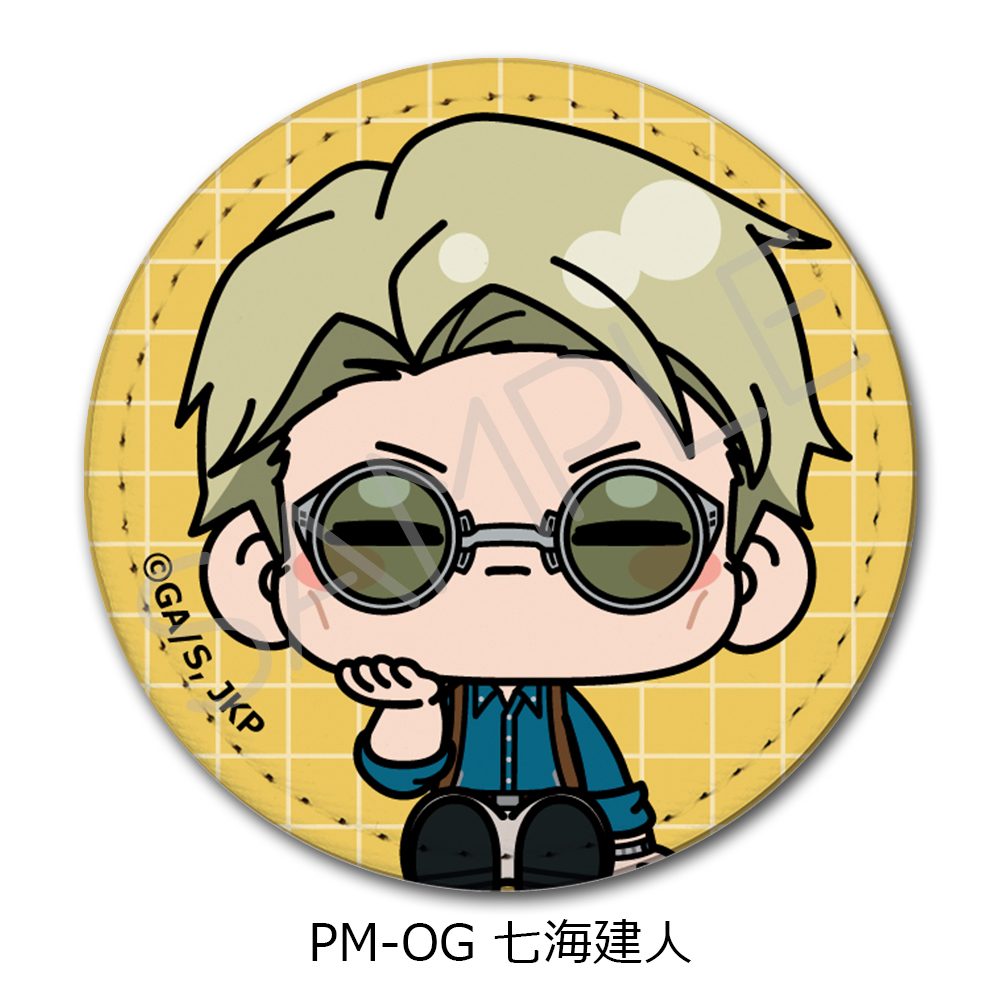 呪術廻戦 2期 第5弾 レザーバッジ(丸形) PM-OG 七海建人 ("Jujutsu Kaisen" Season 2 Vol. 5 Leather Badge (Round) PM-OG Nanami Kento)
