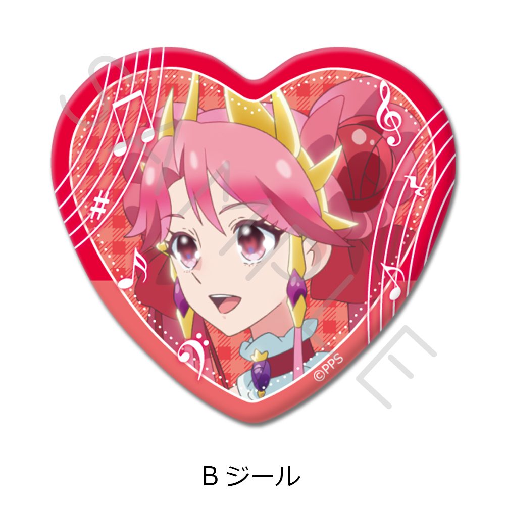 プリンセッション・オーケストラ ハート型缶バッジ B ジール ("Princession Orchestra" Heart Can Badge B Zeal)