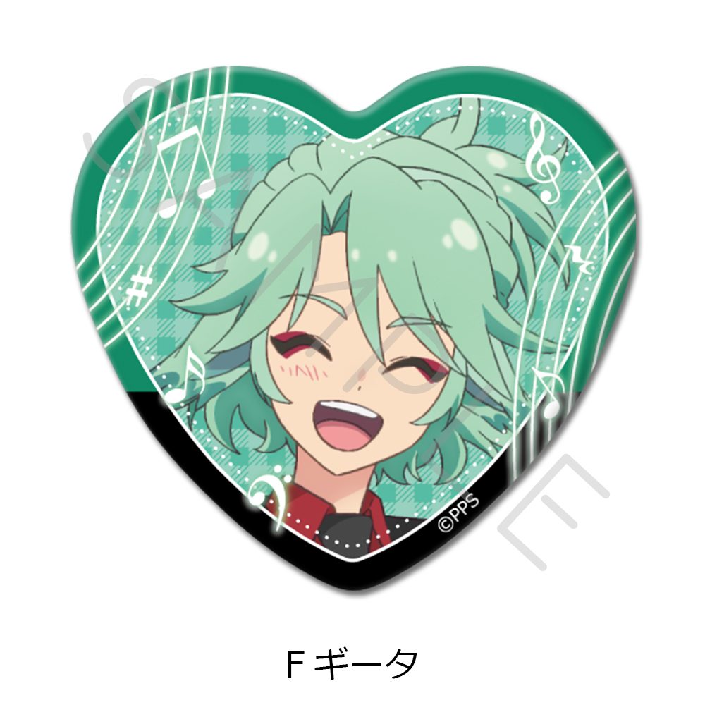 プリンセッション・オーケストラ ハート型缶バッジ F ギータ ("Princession Orchestra" Heart Can Badge F Gita)