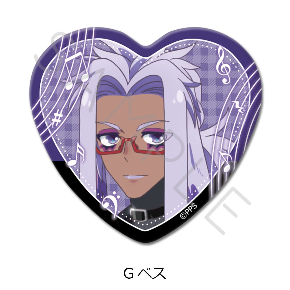 プリンセッション・オーケストラ ハート型缶バッジ G ベス ("Princession Orchestra" Heart Can Badge G Bass)