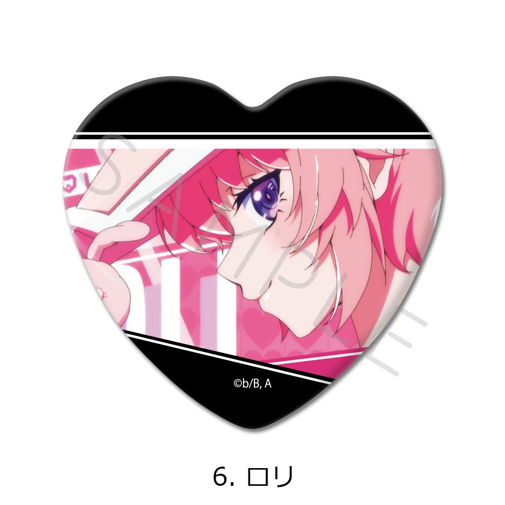TO BE HERO X ハート型缶バッジ 6 ロリ ("To Be Hero X" Heart Can Badge 6 Loli)