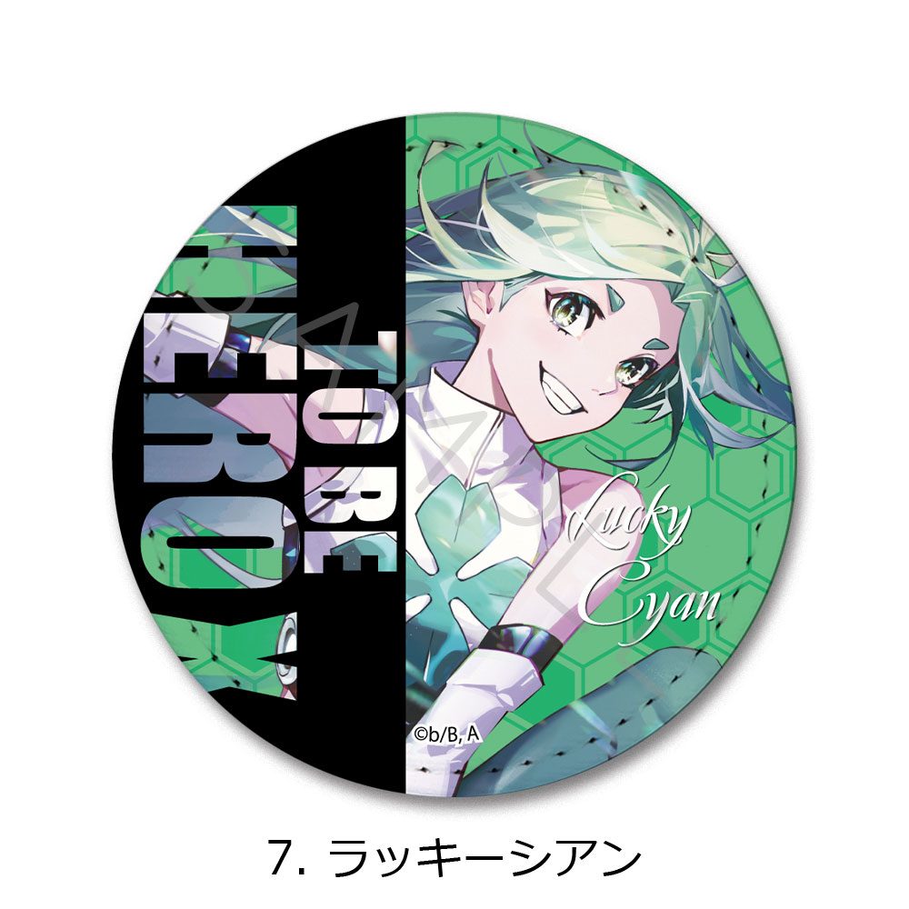 TO BE HERO X レザーバッジ 7 ラッキーシアン ("To Be Hero X" Leather Badge 7 Lucky Cyan)