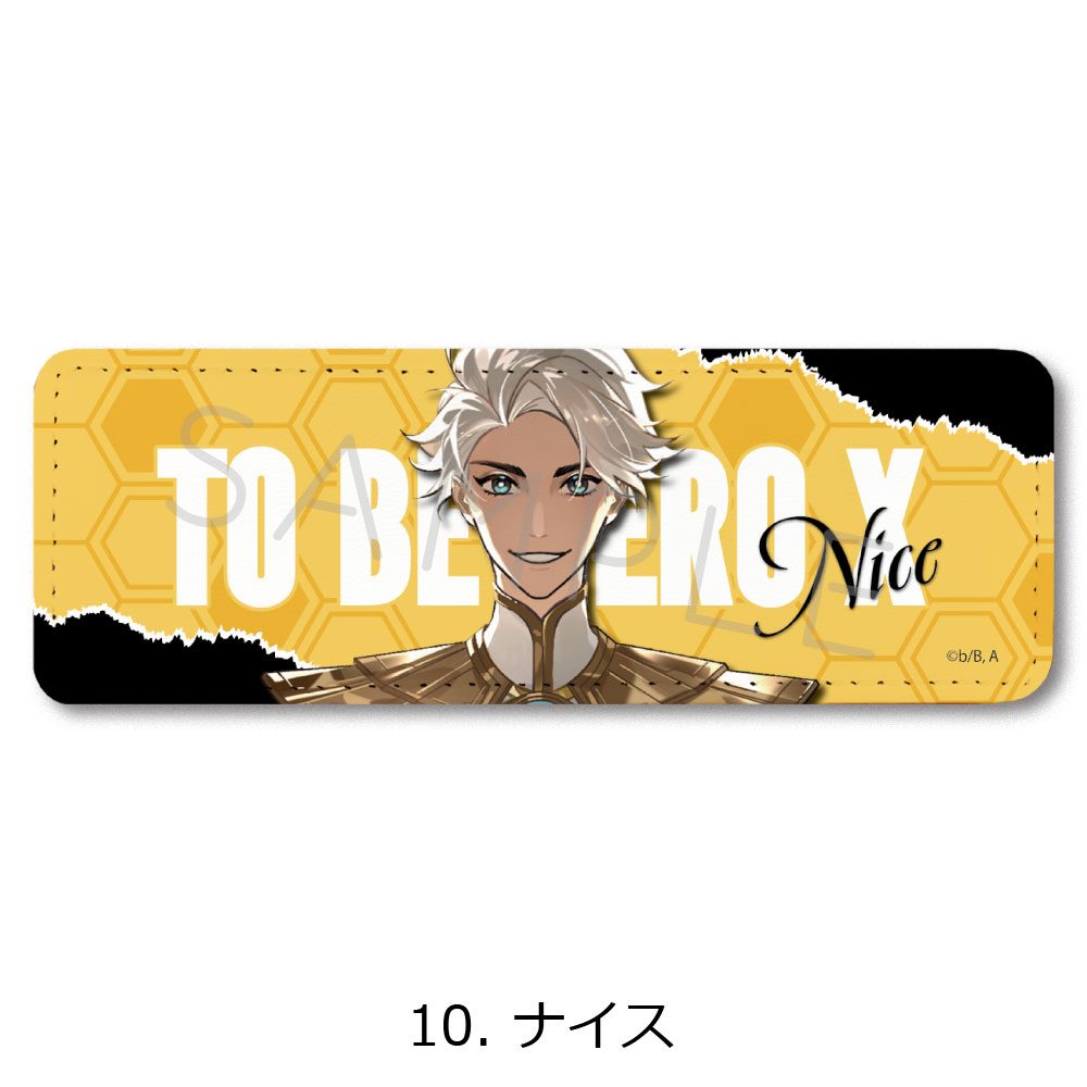 TO BE HERO X レザーバッジロング 10 ナイス ("To Be Hero X" Leather Badge Long 10 Nice)