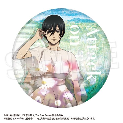 進撃の巨人 BIGホログラム缶バッジ Reflect Memories Ver. ミカサ ("Attack on Titan" Big Hologram Can Badge Reflect Memories Ver. Mikasa)