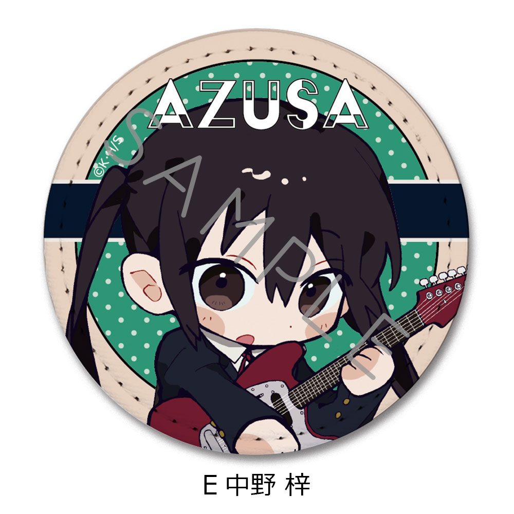 けいおん! レザーバッジ(丸形) E 中野梓 ("K-On!" Leather Badge (Round) E Nakano Azusa)