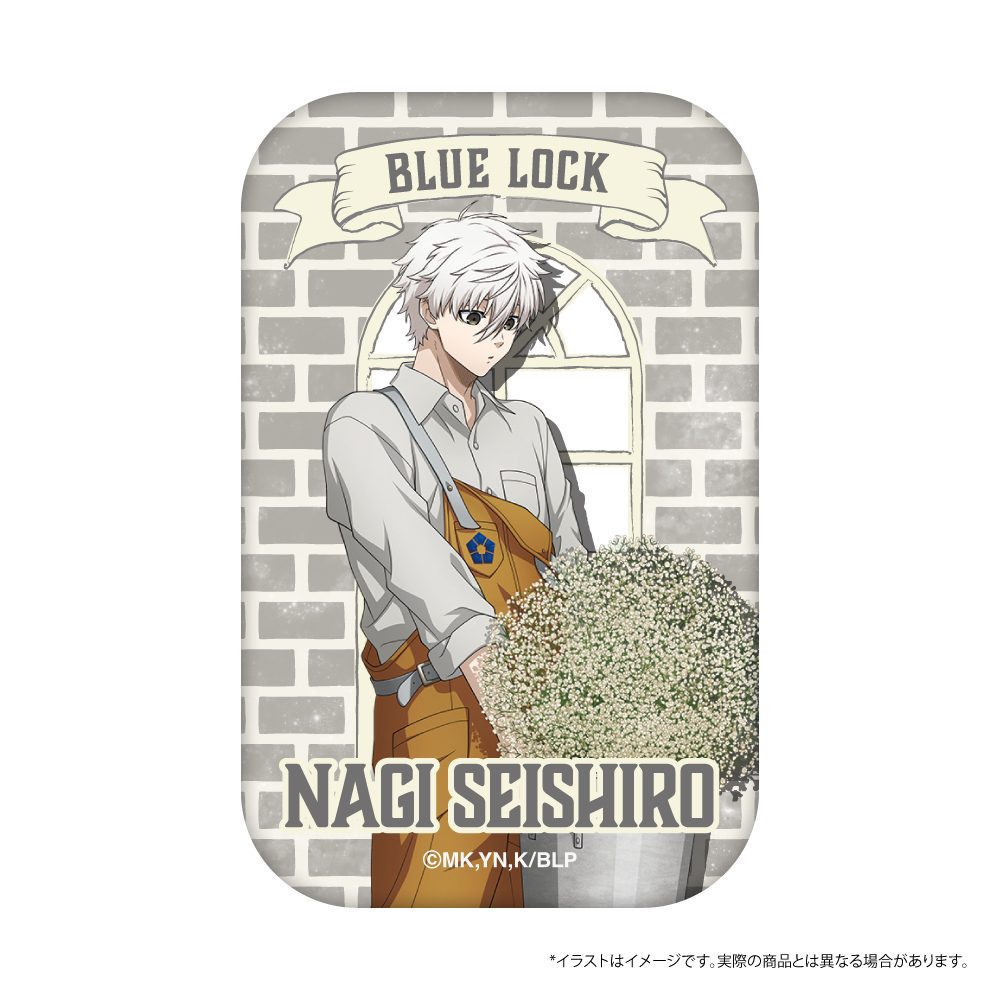 ブルーロック スクエア缶バッジ 凪誠士郎(お花屋さん) ("Blue Lock" Square Can Badge Nagi Seishiro (Florist))