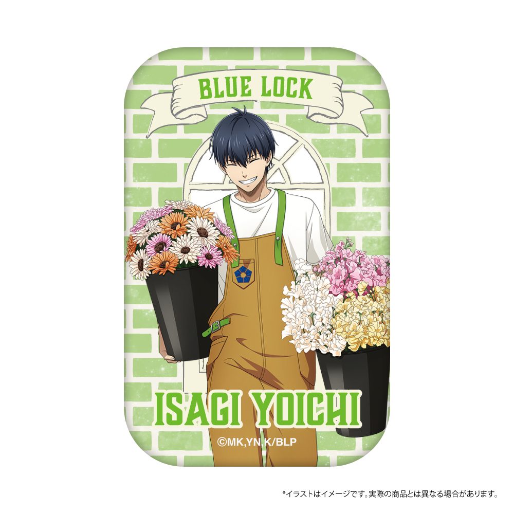 ブルーロック スクエア缶バッジ 潔世一(お花屋さん) ("Blue Lock" Square Can Badge Isagi Yoichi (Florist))