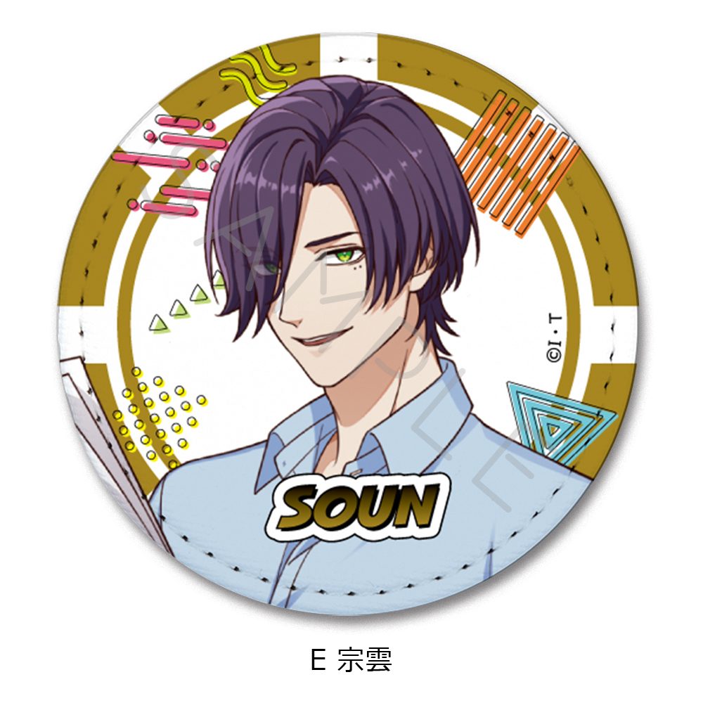 ライドカメンズ レザーバッジ(丸形) E 宗雲 ("Ride Kamens" Leather Badge (Round) E Soun)