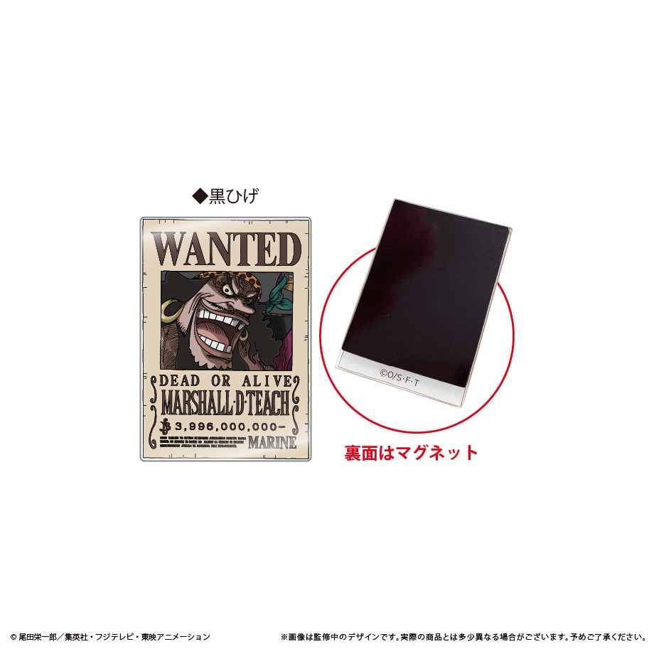 ONE PIECE アクリル手配書マグネット Vol.4 黒ひげ ("One Piece" Acrylic Wanted Poster Magnet Vol. 4 Blackbeard)