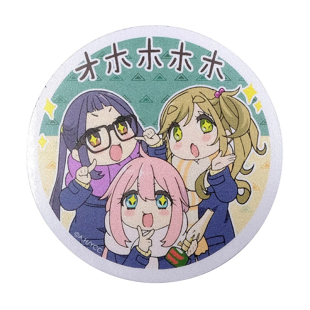 ゆるキャン△ リフレクターマグネットステッカー 28 オホホホホ ("Yurucamp" Reflector Magnet Sticker 28 Ohohohoho)