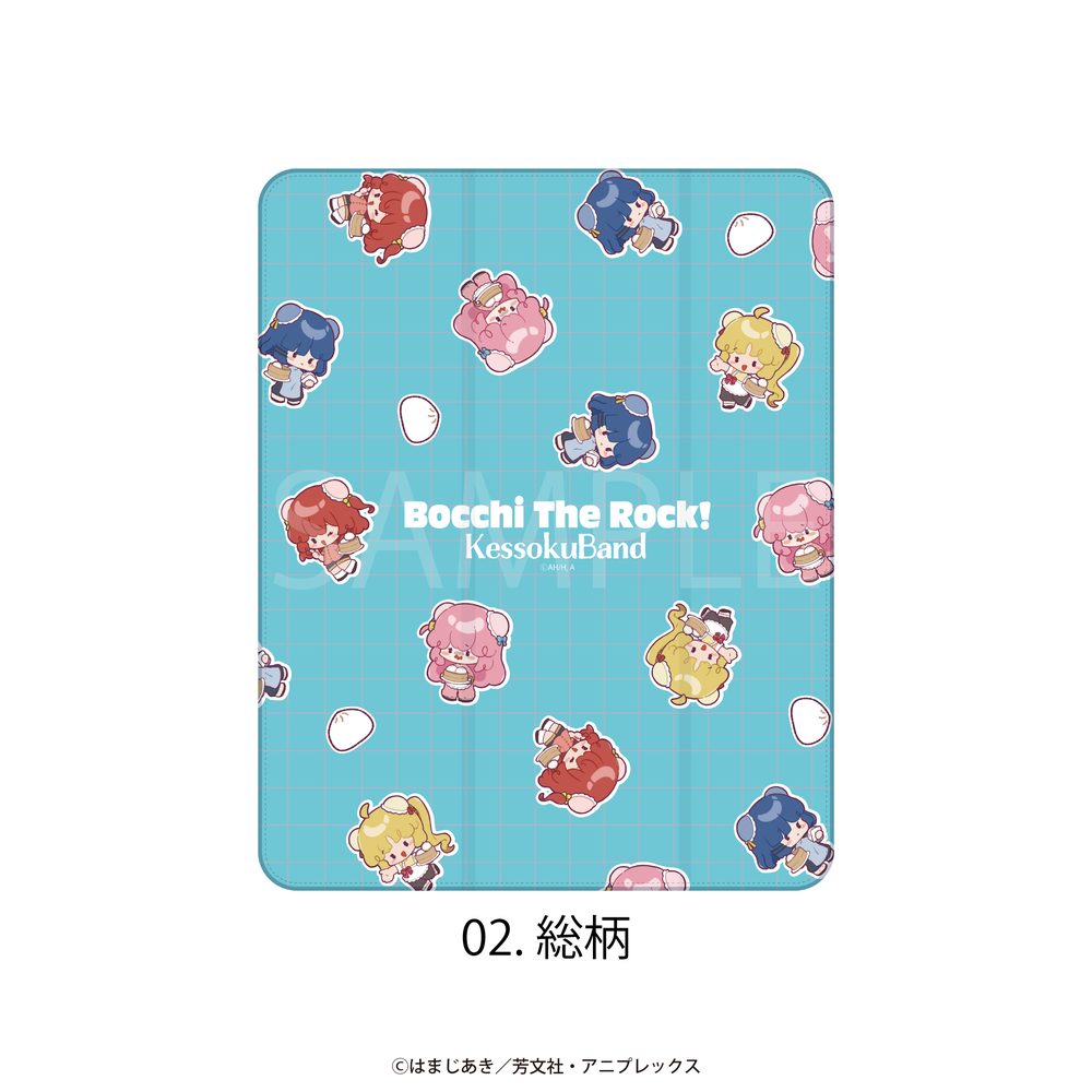 ぼっち・ざ・ろっく! iPad手帳型ケース(Pro12.9) 02 総柄(描き起こし) ("Bocchi the Rock!" iPad Book Type Case (Pro12.9) 02 Pattern (Original Illustration))