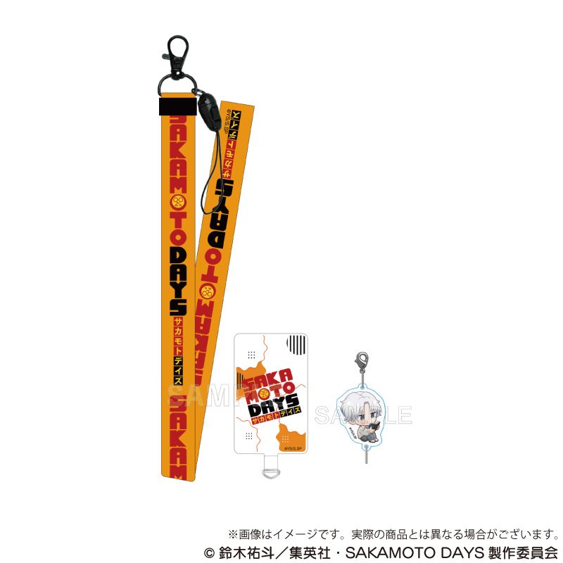 SAKAMOTO DAYS ストラップ付きフォンタブ ポーチいんVer. X(スラー) ("Sakamoto Days" Phone Tab with Strap Pouch In Ver. X (Slur))