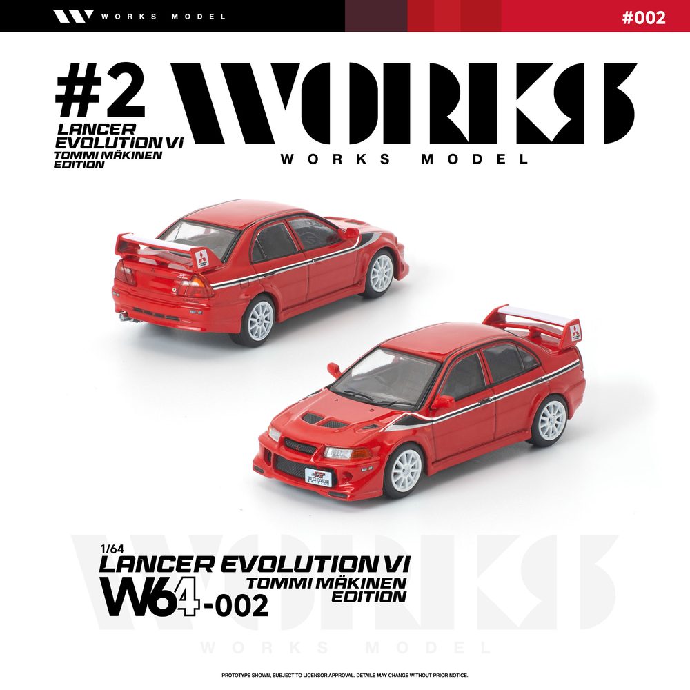 1/64 三菱 ランサーエボリューションVI トミ・マキネン レッド (1/64 MITSUBISHI LANCER EVOLUTION VI TOMMI MAKINEN RED)