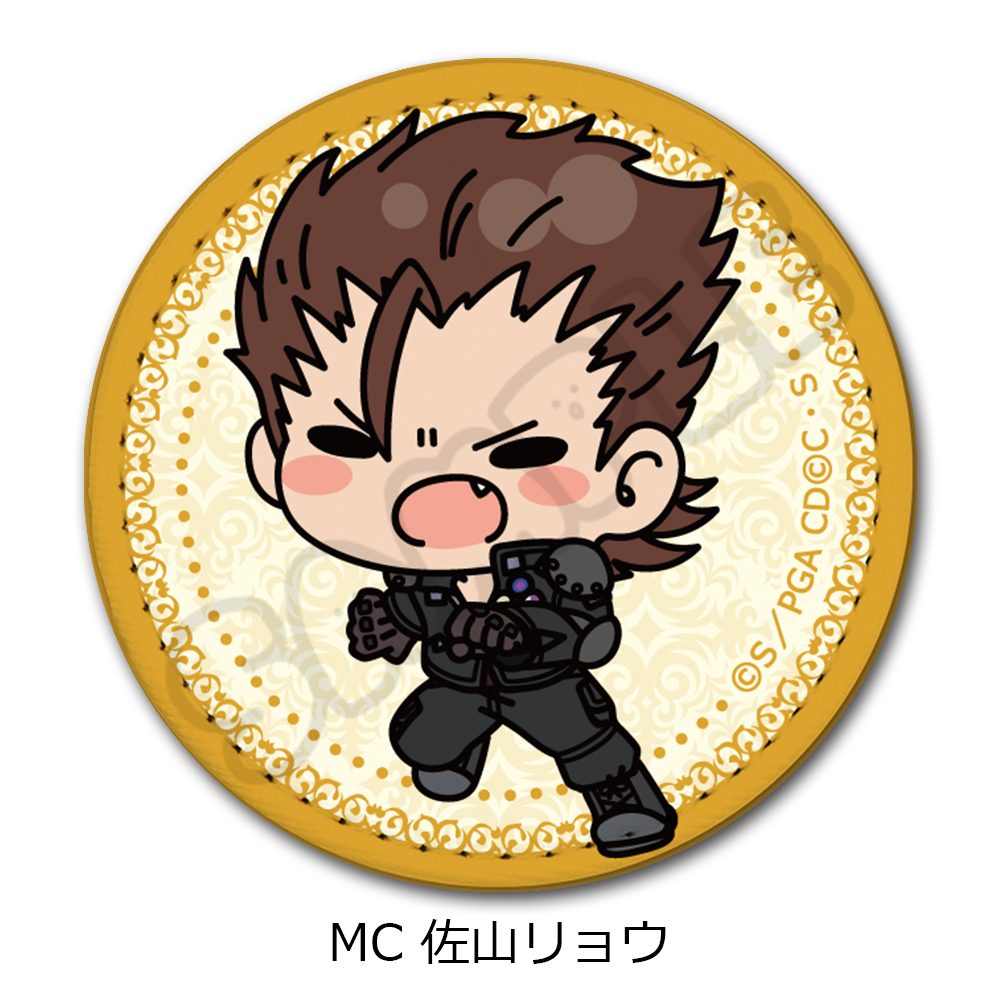 コードギアス 亡国のアキト レザーバッジ(丸形) MC 佐山リョウ ("Code Geass Akito the Exiled" Leather Badge (Round) MC Sayama Ryo)