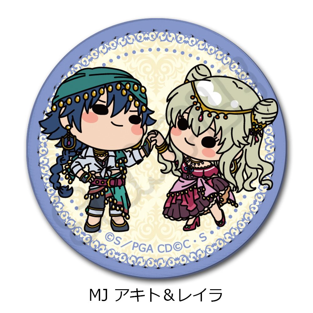 コードギアス 亡国のアキト レザーバッジ(丸形) MJ アキト&レイラ ("Code Geass Akito the Exiled" Leather Badge (Round) MJ Akito & Leila)