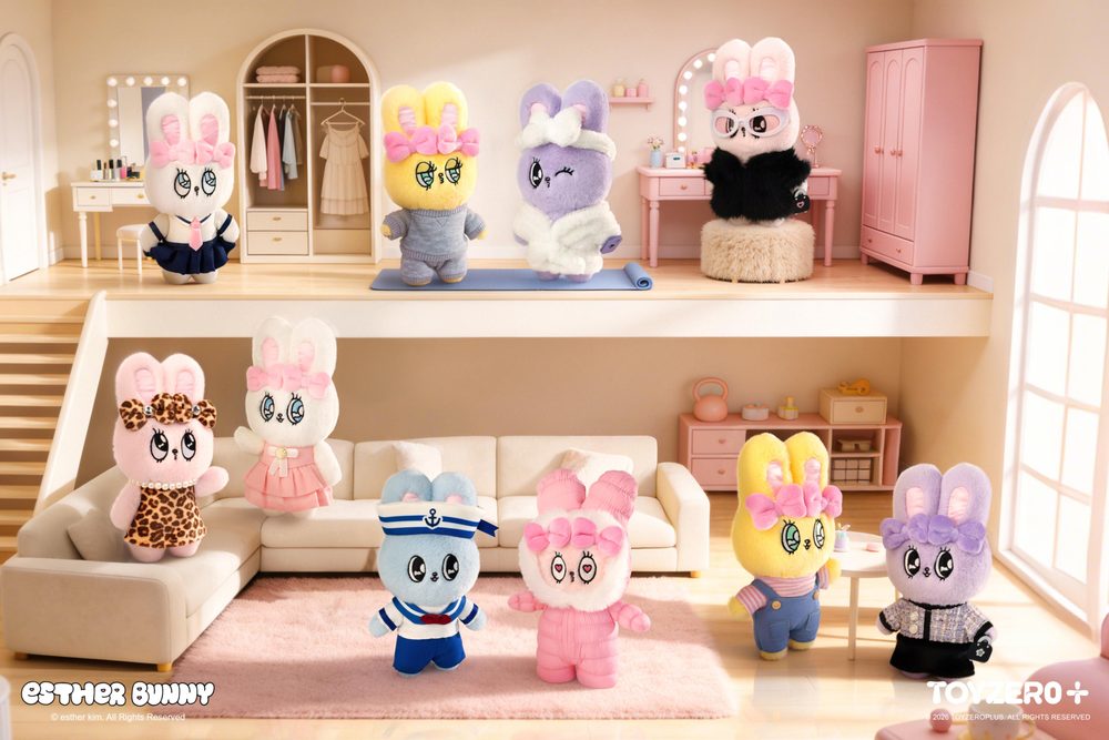 Esther Bunny - ファッション イン モーション プラッシュキーチェーンシリーズ (Esther Bunny - Fashion in Motion Plush Keychain Series)