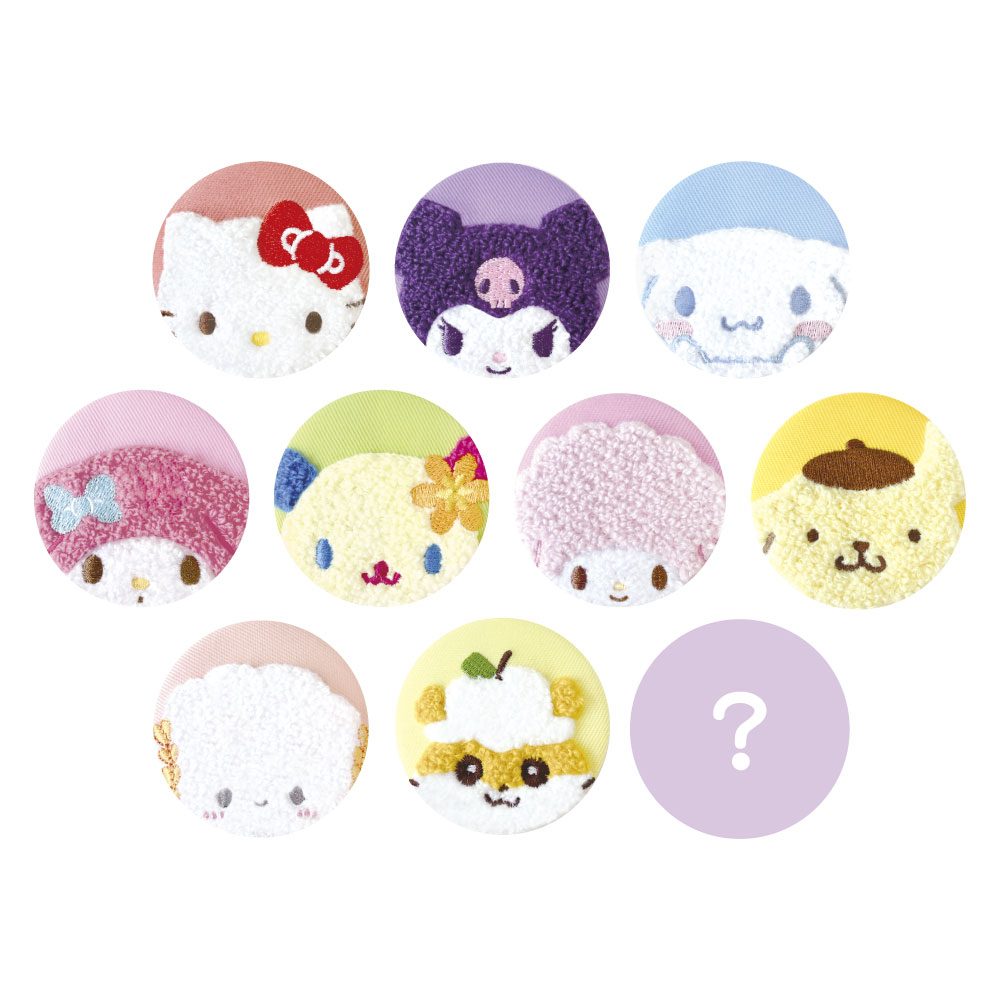 サンリオキャラクターズ シークレットモコモコボア缶バッジ ひょっこり (Sanrio Characters Secret Mocomoco Boa Can Badge Hyokkori)