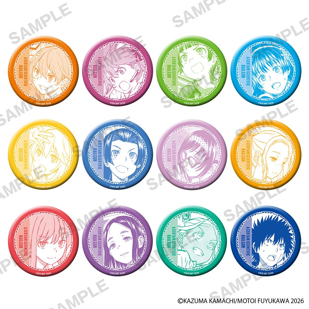 とある科学の超電磁砲 トレーディングキャラクター缶バッジ ("A Certain Scientific Railgun" Trading Character Can Badge)